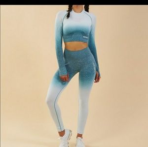 Gymshark Ombre Seamless Leggings-deep teal